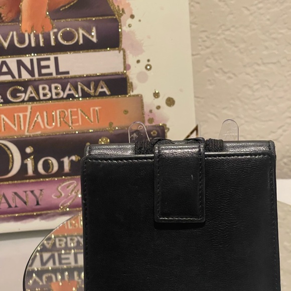 Christian Dior EUC Vntg Ballet Corset Bifold Black Leather Compact Wallet (W138) - Picture 5 of 13